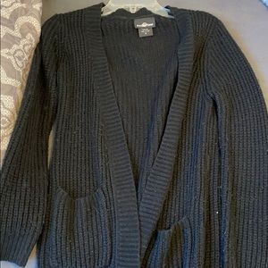 Black knit cardigan